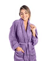 Roupão de Microfibra Adulto Fleece - Feminino/masculino - 220gr/m - Premium