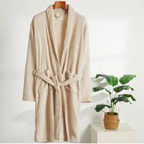 Roupão de Microfibra Basic Liso Realce Premium GG Creme Sultan