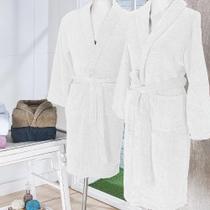 Roupão De Microfibra Fleece Tamanho G - Andreza Branco