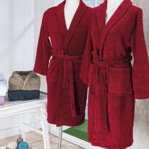 Roupão De Microfibra Fleece Tamanho Gg - Andreza Vinho Roupão De Microfibra Fleece Tamanho Gg - Andreza Vinho