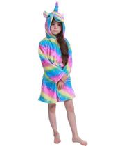 Roupão De Unicórnio Infantil - Galáxia - Pronta Entrega