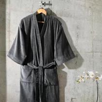 Roupão Dohler Velour Adulto Af958 Grafite Tamanho Gg Algodão Roupão Dohler Velour Adulto Af958 Grafite Tamanho Gg Algodão