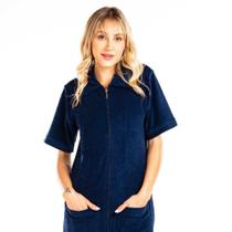 Roupão Em Atoalhado Vairelli Super Confortável Brigite Cor Brigite Marinho Tamanho P