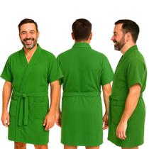 Roupão Exclusivo Verde Palmeira Premium Seca Facil Extra Macio Saida de Banho