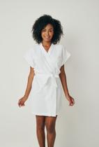 Roupão Felpudo Adulto Feminino Curto Havai Liso Para Piscina Praia Natação Verão Várias Cores