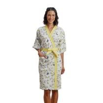 Roupão Felpudo Adulto Feminino Quimono Estampado
