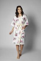 Roupão Felpudo Adulto Quimono Estampado Treliça Com 1 Peça Roupão Felpudo Adulto Quimono Estampado Treliça Com 1 Peça