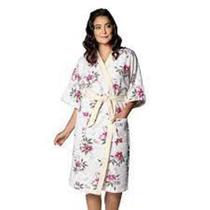 Roupao Felpudo Adulto Quimono Estampado Treliça M