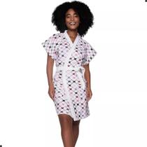 Roupão Felpudo Curto Estampado Costa Lepper Modelo Verão Roupão Felpudo Curto Estampado Costa Lepper Modelo Verão