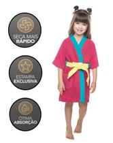 Roupão Felpudo Infantil Quimono Colorê Menina Roupão Felpudo Infantil Quimono Colorê Menina