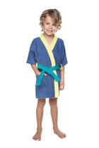 Roupão Felpudo Infantil Quimono Colorê Menino Roupão Felpudo Infantil Quimono Colorê Menino