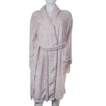 Roupão Feminino Danka Longo Fleece Estrela Rosa - 8883 Roupão Feminino Danka Longo Fleece Estrela Rosa - 8883