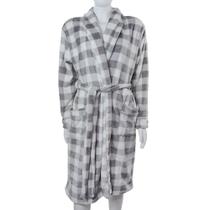 Roupão Feminino Danka Longo Fleece Xadrez Cinza - 8880 Roupão Feminino Danka Longo Fleece Xadrez Cinza - 8880