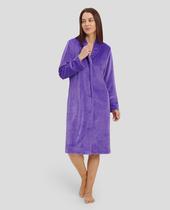 Roupão Feminino de Veludo com Estampa Losango Roxo Lohe Roupão Feminino de Veludo com Estampa Losango Roxo Lohe