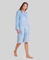Roupão Feminino Jacquard Abotoado Macio Cinza Lohe Roupão Feminino Jacquard Abotoado Macio Cinza Lohe