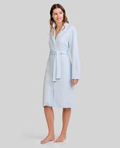 Roupão Feminino Leve com Botões Azul Celeste Lohe