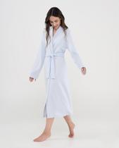 Roupão Feminino Longo Jacquard Transpassado Azul Celeste Lohe Azul Celeste Lohe Roupão Feminino Longo Jacquard Transpassado Azul Celeste Lohe Azul Celeste Lohe