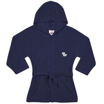 Roupão Infantil Atoalhado com Capuz Marinho Tip Top