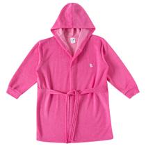 Roupão Infantil Atoalhado com Capuz Rosa Tip Top