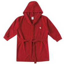 Roupão Infantil Atoalhado com Capuz Vermelho Tip Top Roupão Infantil Atoalhado com Capuz Vermelho Tip Top