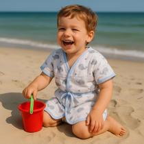 Roupão infantil criança praia piscina natação banho confortável macio seca soft de fralda 100% algodão estampado menino menina presente ate 4 anos