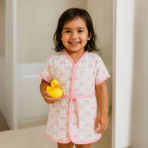 Roupão infantil criança praia piscina natação banho confortável macio seca soft de fralda 100% algodão estampado menino menina presente ate 4 anos