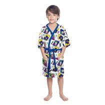 Roupão Infantil Felpudo Quimono Estampado Batman Pp