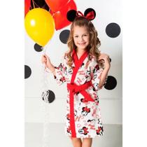 Roupão Infantil Felpudo Quimono Mickey Lepper M Roupão Infantil Felpudo Quimono Mickey Lepper M