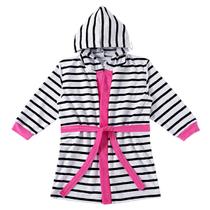 Roupão Infantil Feminino TipTop Listrado Com Capuz - 346121