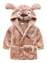 Roupão Infantil Fleece C Capuz Bebe Criança Bichinho Piscina
