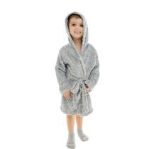 Roupão Infantil Fleece Estampado Com Capuz