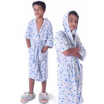 Roupão Infantil Malha Felpudo com Bolsos e Capuz Roupão Infantil Malha Felpudo com Bolsos e Capuz