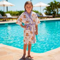 Roupao Infantil Menina Atoalhado Algodão Unicornio 2 - 7 Anos Roupao Infantil Menina Atoalhado Algodão Unicornio 2 - 7 Anos