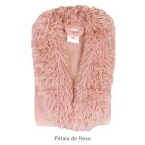 Roupão Infantil Microfibra Gola Pelos Cor: Petalas de Rosa G - Tecelagem Atlântica