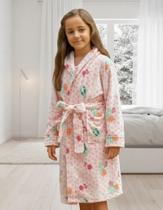 Roupão Infantil Microfibra Sofisticata P Bailarina C/Capuz Atlântica