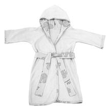 Roupão Infantil Tecebem Com Capuz Malha Dom Plush Atoalhado Branco