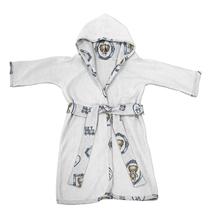 Roupão Infantil Tecebem Com Capuz Malha Guilherme Plush Atoalhado Branco