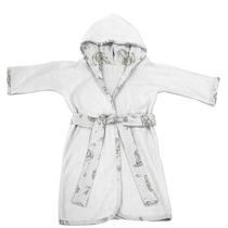 Roupão Infantil Tecebem Com Capuz Malha Plush Atoalhado Yan 88% Algodão 12% Poliéster Branco