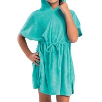 Roupao Kaftan Mash She Manga Curta Infantil Atoalhado Menina
