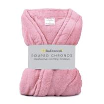 Roupão Kimono Microfibra Plush Antipilling Antialérgico Chronos G - Veludo Rosa