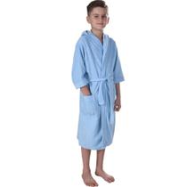 Roupão Liso Infantil Malha Felpudo com Bolsos e Capuz Roupão Liso Infantil Malha Felpudo com Bolsos e Capuz
