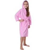 Roupão Liso Infantil Malha Felpudo com Bolsos e Capuz Roupão Liso Infantil Malha Felpudo com Bolsos e Capuz