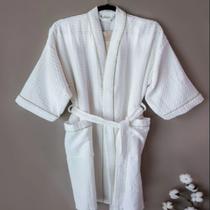 Roupão Lmpeter Unissex Piquet Formaht Tam M Branco Roupão Lmpeter Unissex Piquet Formaht Tam M Branco