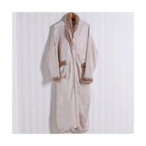 Roupão Longo Microfibra Flannel P Gola Punho Toque Pelo Coelho Porcelana - Tessi Roupão Longo Microfibra Flannel P Gola Punho Toque Pelo Coelho Porcelana - Tessi