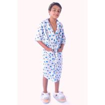 Roupão Malha Felpudo M Estampado Com Capuz E Bolsos Amiguinhos - Bene Casa Roupão Malha Felpudo M Estampado Com Capuz E Bolsos Amiguinhos - Bene Casa