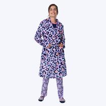 Roupão Manga Longa Soft Onça Adulto Feminino Puket 030602819 Roupão Manga Longa Soft Onça Adulto Feminino Puket 030602819
