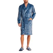 Roupão Masculino Danka Fleece Curto Rosa - 0120255 Roupão Masculino Danka Fleece Curto Rosa - 0120255