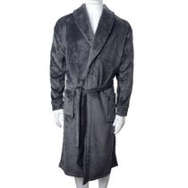 Roupão Masculino Lezi Manta Flanelada Cinza - 400801 Roupão Masculino Lezi Manta Flanelada Cinza - 400801