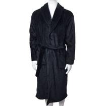 Roupão Masculino Lezi Manta Flanelada Preto - 4000801 Roupão Masculino Lezi Manta Flanelada Preto - 4000801