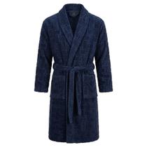 Roupão Masculino Microfibra Shelter M Azul Marinho Wolff